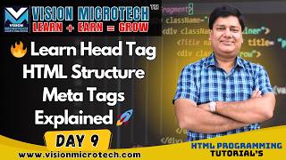 🔥 Learn Head Tag | HTML Structure | Meta Tags Explained 🚀 ✨