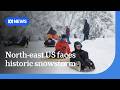 Paralysing blizzard hits US Northeast, closing roads and cancelling flights | The World | ABC NEWS