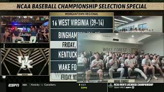 NCAA Baseball Selection Show | Morgantown Regional