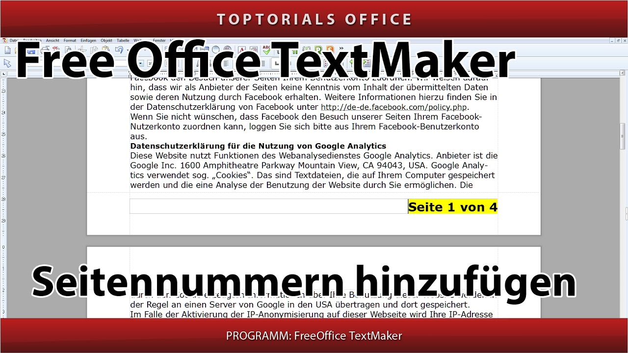 erstellen von office work play stream seitennummern hinzufügen ganz einfach free office textmaker youtube erstellen von office work play stream seitennummern hinzufügen ganz einfach free office textmaker youtube