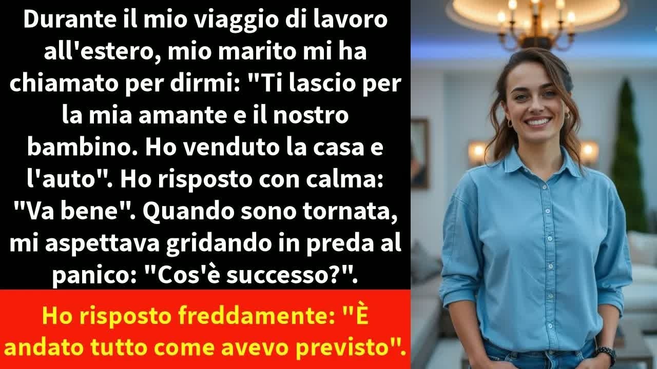 A due di notte, il telefono vibrò sul comodino della mia stanza d'albergo, a migliaia di chilometri da casa. Era mia marito Elliot. «Naomi, voglio il divorzio», disse con voce fredda. «Ho...