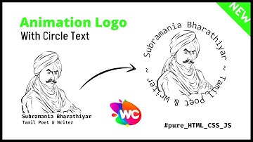 Circle Text Logo Animated Effects using HTML CSS & Javascript