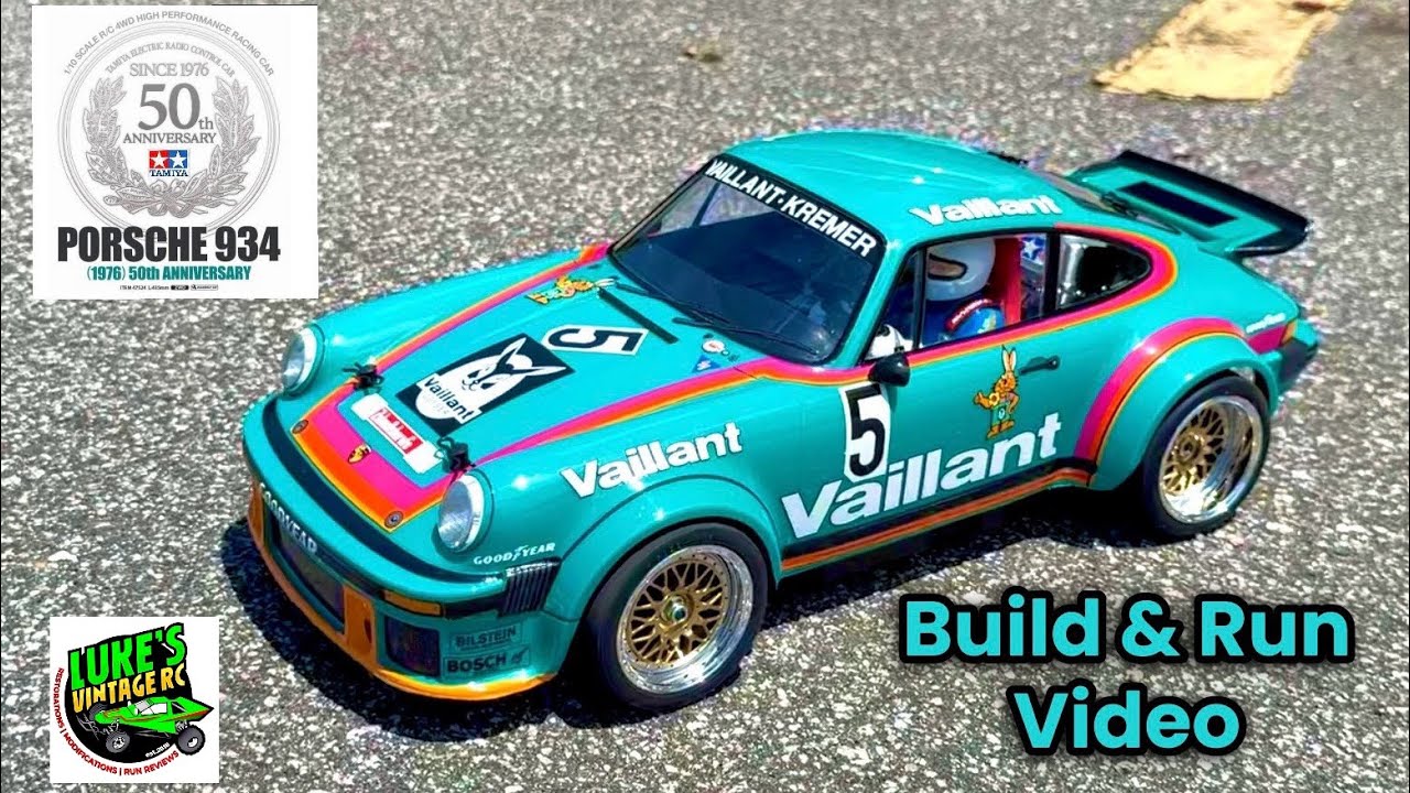 Tamiya 1976 Porsche 934 50th Anniversary Build and Run - YouTube