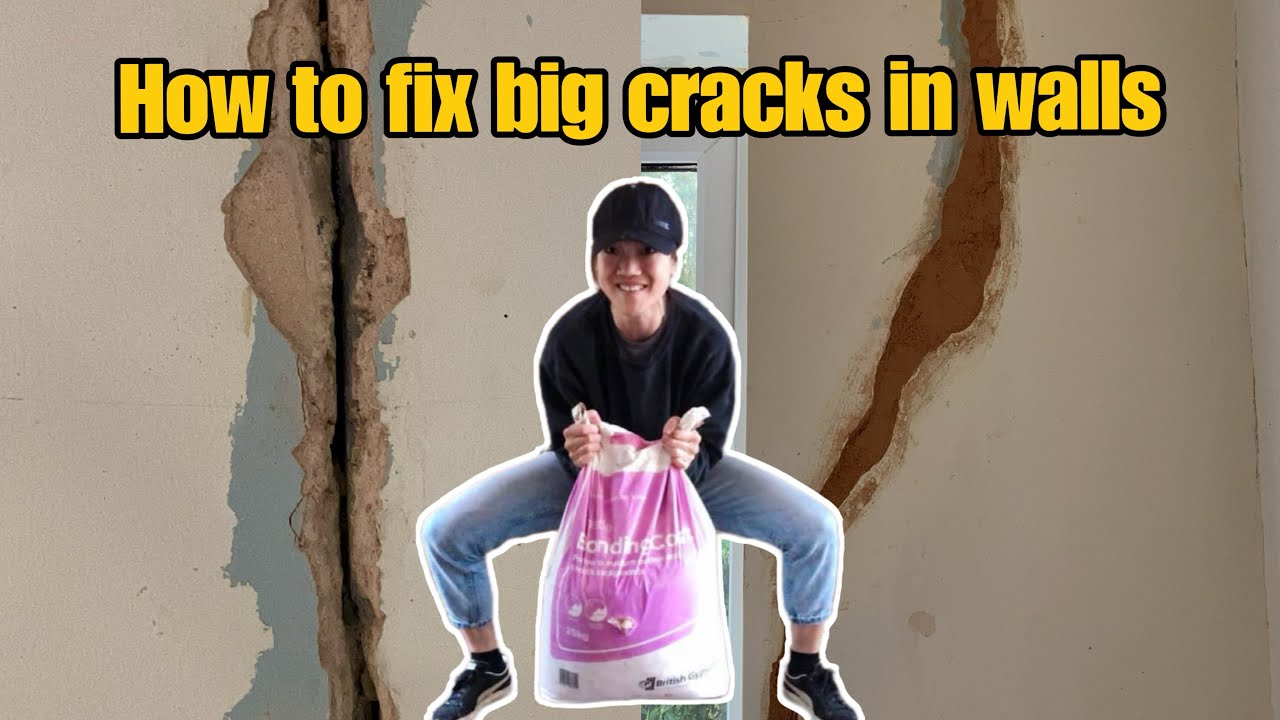 How to fix big cracks in walls - YouTube
