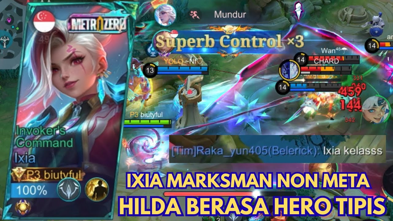 IXIA BELERICK COMBO HERO NON META !!! SEKALI ULTI AUTO WIPE OUT !!! HILDA PUN BERASA HERO TIPIS !!!