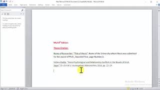 MLA  Citation: Theses #Citation (8th Edition),How do you cite websites in MLA format   by Dr Vishnu