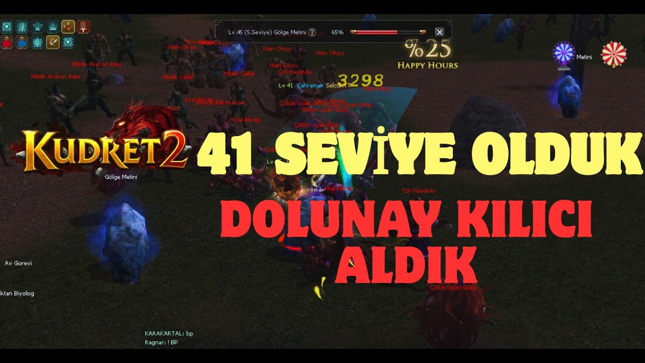 Kudret2/41 Seviye Olduk/Dolunay kılıcı aldık/#metin2 #metin2pvp #kudret2 #kudretmt2