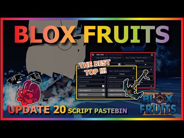 BLOX FRUITS Script Pastebin 2023 UPDATE 20 AUTO FARM, LEVIATHAN HUNT, SMOOTH