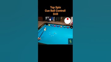 Top Spin Cue Ball Control Drill #8ballpool #billiards #9ball #8ball