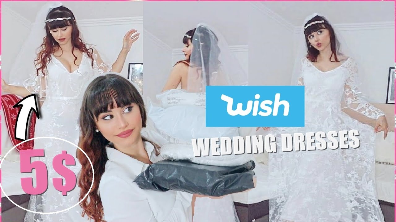 HO PROVATO I VESTITI DA SPOSA DI WISH!! *e REACTION di MASSI!* - YouTube