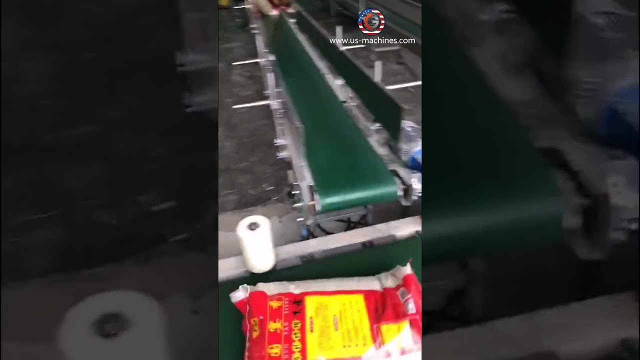 Customized rice bag conveyor system big rice granule bag conveying line