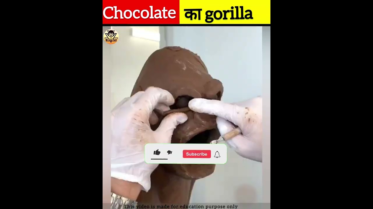 making gorilla from chocolate 🍫। gorilla chocolate art। 