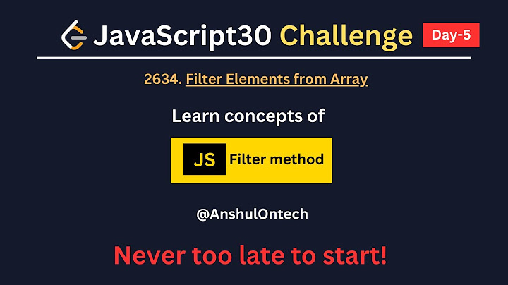 Leetcode javascript Day-5 || 2634  Filter Elements from Array