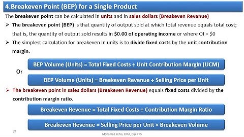 lecture 2 Unit 9 : CVP ANALYSIS 10-09-21
