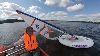 Парусный катамаран MobySail K35 vs Виндглайдер Mistral. Пляжные игры под парусами.