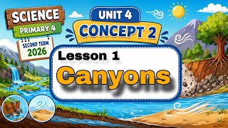 Lesson 1 unit 4 concept 2 canyons| science primary 4 second term 2026 | ساينس المعاصر الصف الرابع