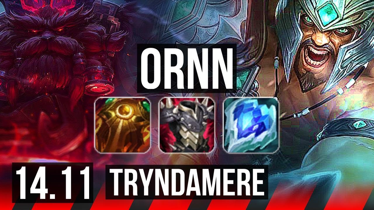 ORNN vs TRYNDAMERE (TOP) | 10/1/5, 1500+ games, Legendary | EUW Grandmaster | 14.11