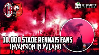 10.000 STADE RENNAIS FANS INVANSION IN MILANO🔴⚫ | AC Milan 3-0 Stade Rennais | UEL