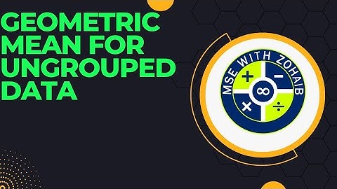 How to Calculate GEOMETRIC Mean for Individual Observations (Ungrouped Data) #BS #BSC #BCOM #MA