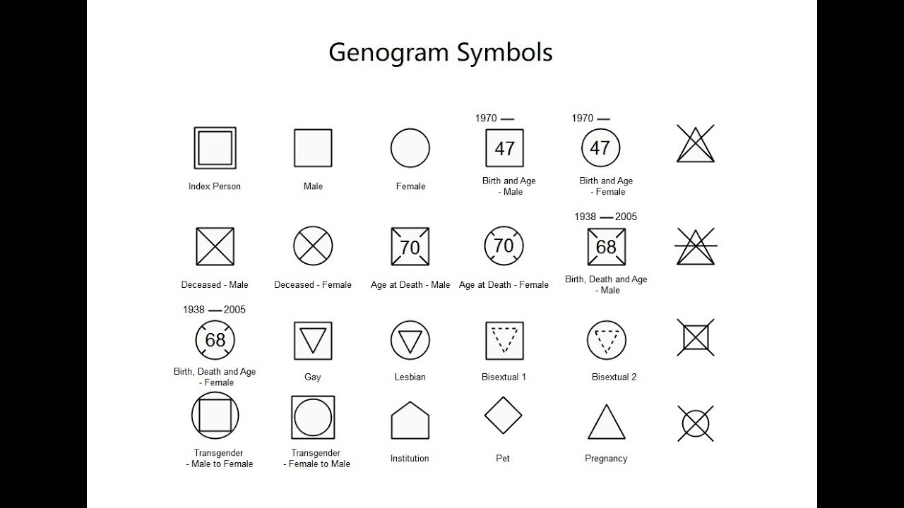  New Update Basic Genogram Symbols| EdrawMax