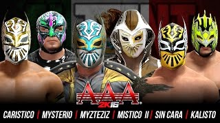 Triplemania 2K16 : Rey Mysterio vs Sin Cara vs Mistico vs Myzteziz vs Kalisto vs Caristico