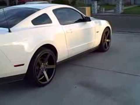 2011 White Mustang Gt Vossen Wheels Youtube