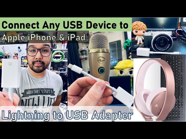 Apple Lightning to USB Adapter | Use USB Devices on iPhone/iPad (Blue Yeti Mic, Flash Drives & More)