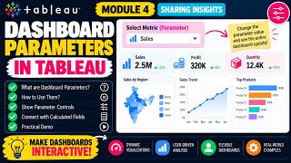 Module 4 - 4.9 Dashboard Parameters in Tableau | Create Interactive Dashboards with Demo