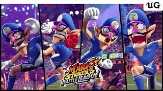 WALUIGI VICTORY, LOSE AND ENTRANCE ANIMATIONS - mario strikers battle league