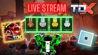 #ROBLOX #tdx 🔴LIVE STREAM🔴TOWER DEFENSE X! (TDX) ON THE GRIND FOR MEDALS!