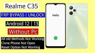 Realme C35 Frp Bypass Reset Not Working || Realme c35 bypass google account lock || without pc