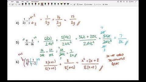 GCSE Maths - Algebraic Fractions 2 : Simplifying (Adding and Subtracting)