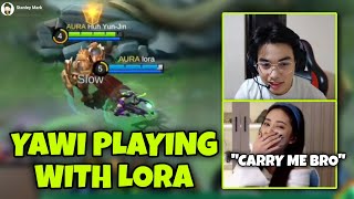 CUTE MOMENTS OF YAWI AND LORA PLAYING IN RANK GAME