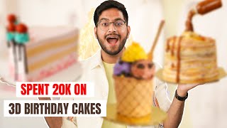 I Paid 3 Bakeries 20,000 Rs To Bake 3D Birthday Cakes My Birthday Video