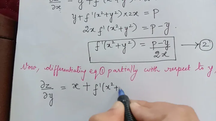 formation of PDE by eliminating arbitrary function|| partial differential equations