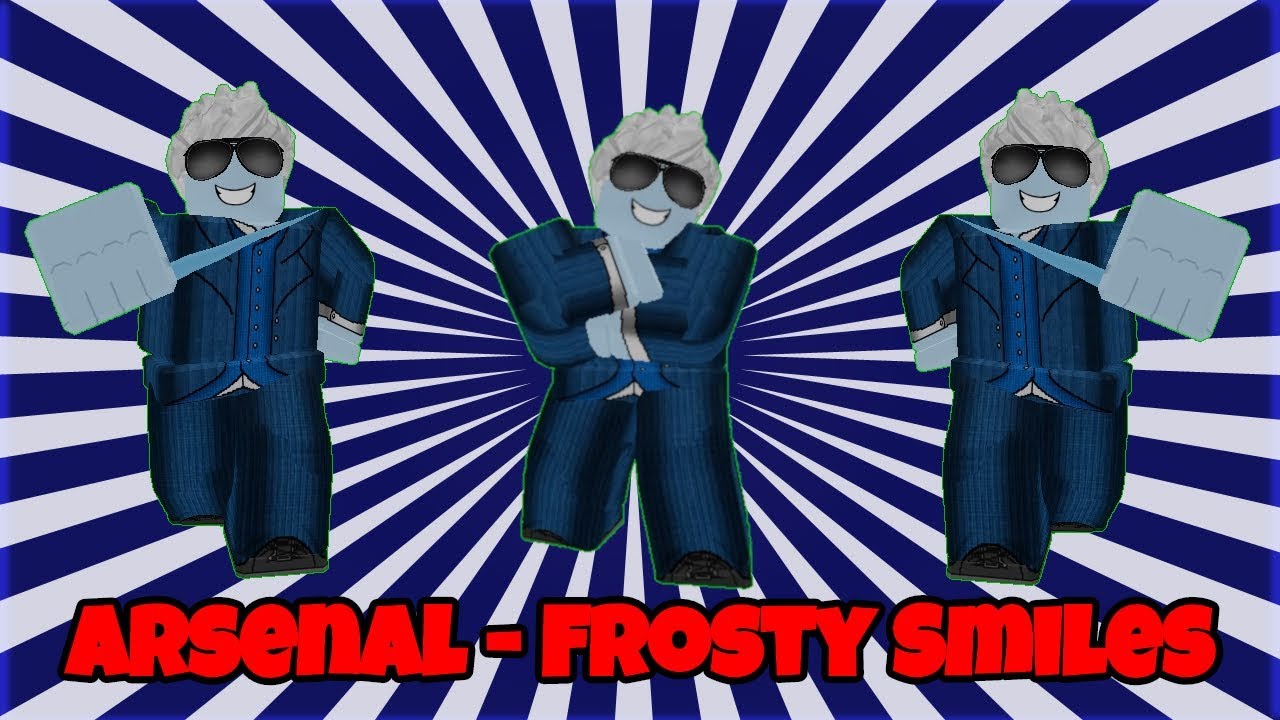 Arsenal Frosty Smiles Skin Roblox Youtube - frostyz roblox