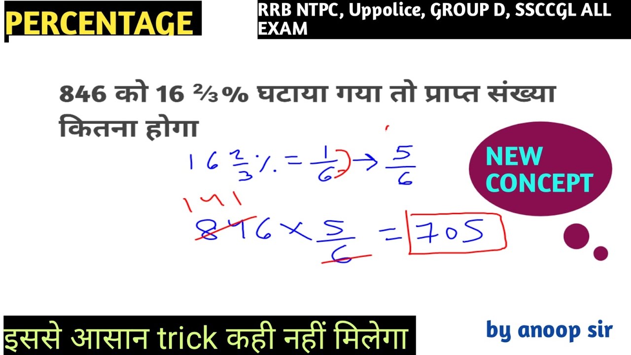 Percentage (प्रतिशत) Part-4 | Basic to Advanced for RRB NTPC, Group D, UP Police, SSC CGL 2026