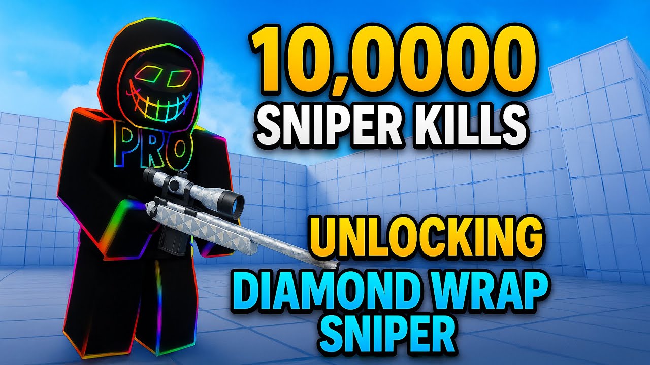 10,000 Sniper Kills! Unlocking Diamond Wrap Sniper | Roblox Rivals ...