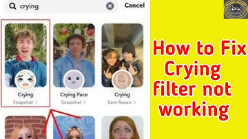Fix Crying filter not working on snapchat . Crying filter not record video. Snapchat filter not work