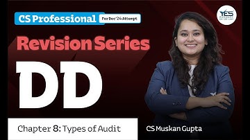 CMADD Revision Chap 8 - Types of Audit-Lecture 3 | CS Muskan Gupta