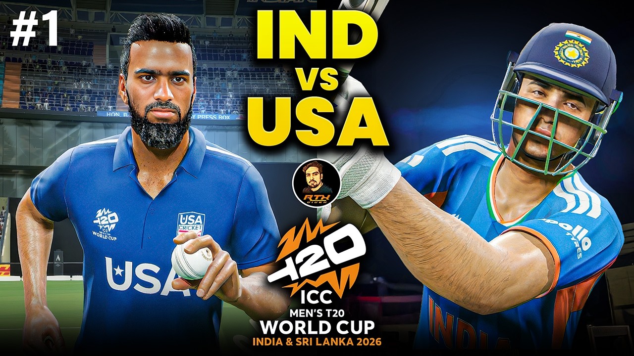 INDIA vs USA | T20 World Cup 2026 1st Match | Cricket 26 Gameplay | RtxVivek