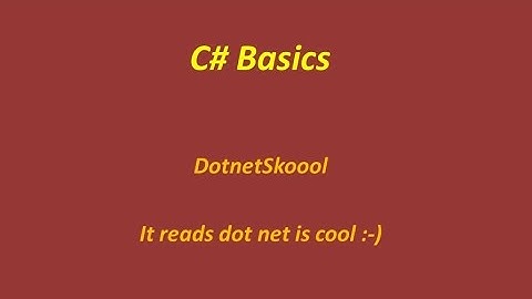 C# Basics