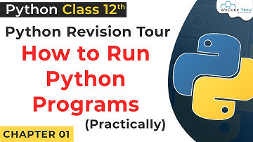 How to Run a Python Programs | First Program In Python Class 12 | Class 12 Computer Science in Hindi