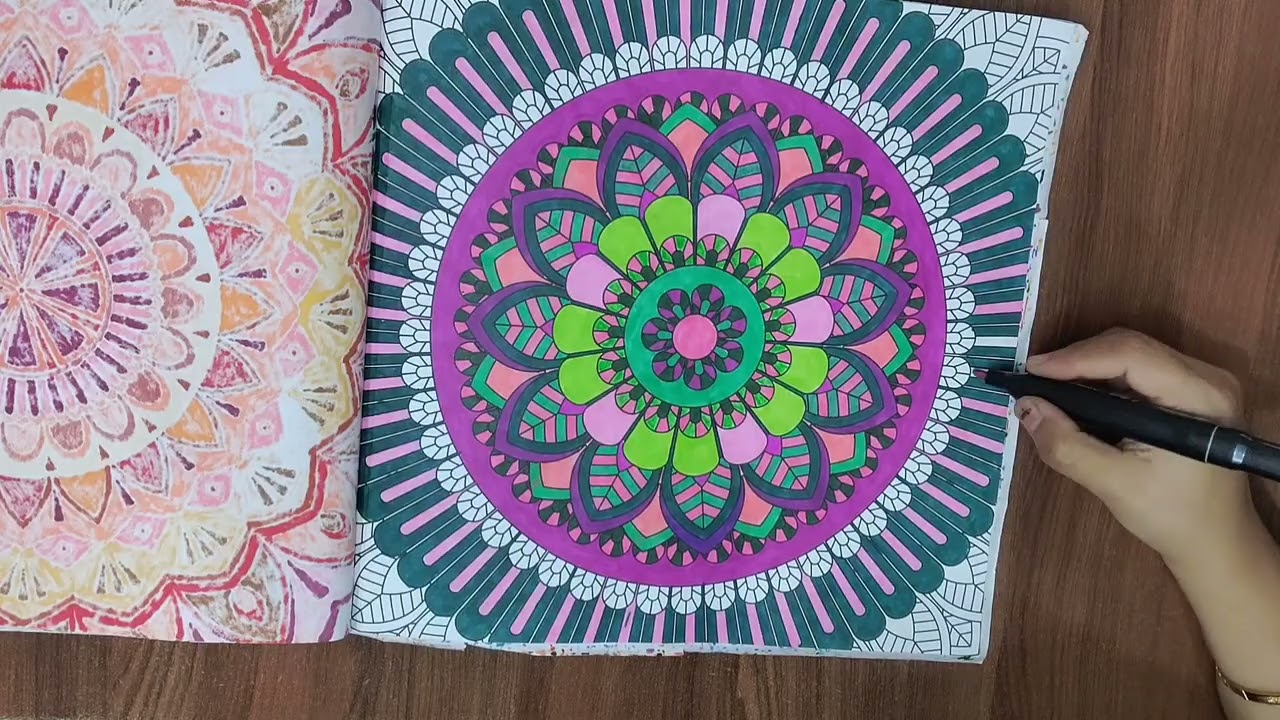 Mandala colouring 22.. relaxing mandala part 3 😄 #mandala #meditativemandalaart #mandalaart 
