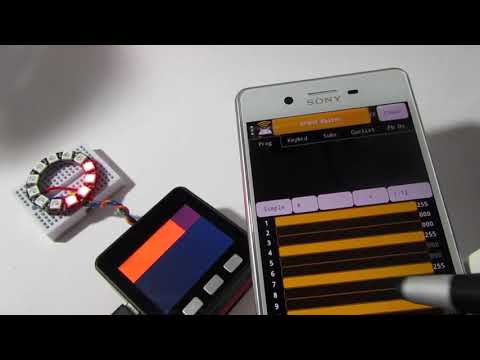 M5Stack and NeoPixel, SmartPhone Art-Net Controller Check