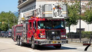 Burnaby Fire Department - Engine 32 & Ladder 3 Responding