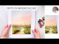 Creating Depth in Watercolor Landscapes / Stream Painting Tutorial