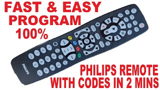 Setup and Program Philips Universal Remote Control by Direct Codes Entry