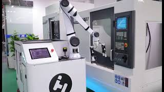 Mobile Cobot Platform used for CNC loading&unloading Application _Han's Robot
