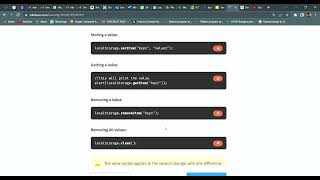 Web Storage API|HTML5|SOLOLEARN Answers